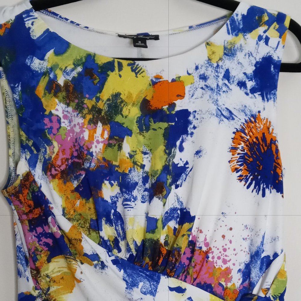 Splatter Print Fitted Dress